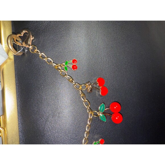Red Cherry purse Charm Novelty Chain Strap - Picture 6 of 8